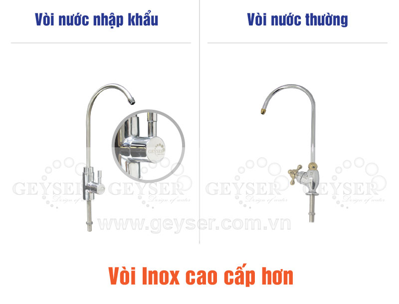 Vòi inox cao cấp geyser ecotar 4