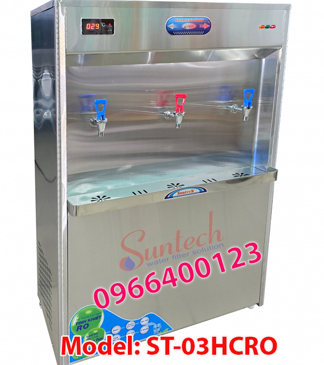 Máy lọc nước RO nóng lạnh công nghiệp 50L gắn 3 vòi